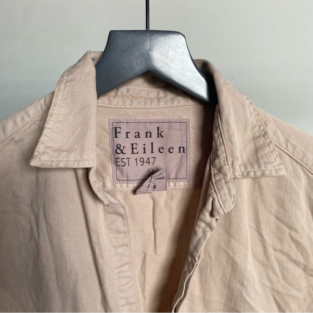 $278 New Tan Frank & Eileen Famous Denim “Eileen” Button Up Shirt #5 Sz Medium - Picture 4 of 11